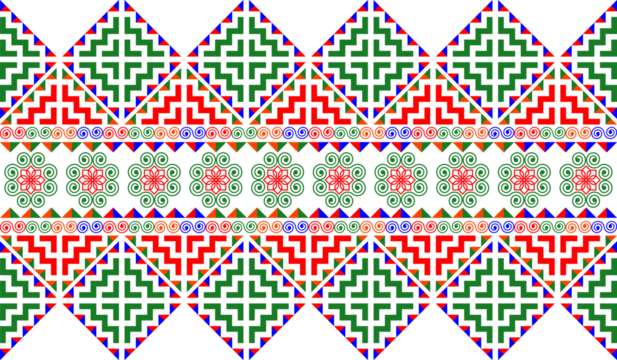 Abstract background, pattern, floral and vine design, designed by imitating the Hmong ethnic pattern