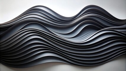 Obraz premium Abstract Pattern of Intersecting Curves Forming a Gray Wave Design