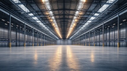 Obraz premium Evoking an Ambiance of Empty Warehouse