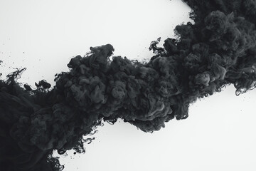 Abstract smoke trails swirling, black studio background, ethereal and moody