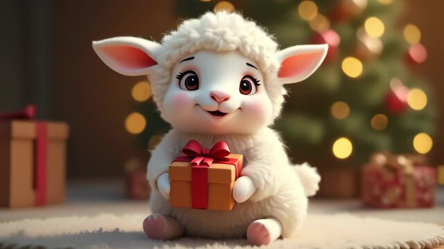 A bally little lamb with a gift