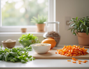 Meal Prep with Fresh Ingredients for Healthy Cooking