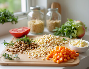 Meal Prep with Fresh Ingredients for Healthy Cooking
