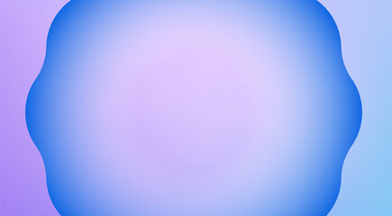 A soft, abstract background with a gradient of purple and blue hues. The central shape is an organic, cloud-like form that adds a touch of whimsy and fluidity to the design.