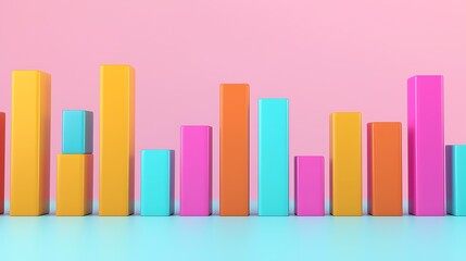 Obraz premium Modern Financial Growth Bar Graph Visualization