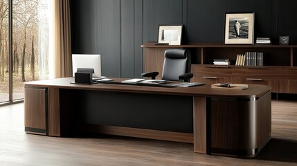 Elegant Modern Office with Stylish Furniture