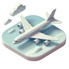 航空機, 飛行機, 航空機アイソメトリックイラスト画像Aircraft, Airplane, Aircraft Isometric Illustration Image