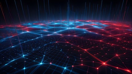 A futuristic AI visualization that highlights pattern recognition, showing intricate digital patterns emerging from data points in a dark, high-tech environment.