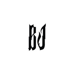 BJ monogram logo design letter text name symbol monochrome logotype alphabet character simple logo