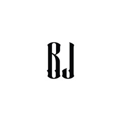 BJ monogram logo design letter text name symbol monochrome logotype alphabet character simple logo