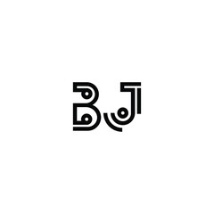 BJ monogram logo design letter text name symbol monochrome logotype alphabet character simple logo
