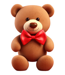 PNG Cartoon bear toy bow.