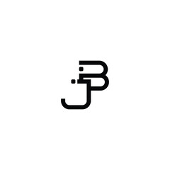 BJ monogram logo design letter text name symbol monochrome logotype alphabet character simple logo