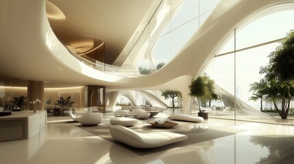 Obraz premium Modern Open Space with Innovative Architectural Design