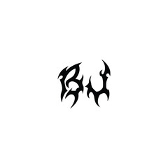 BJ monogram logo design letter text name symbol monochrome logotype alphabet character simple logo