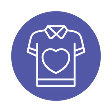 recommend clip art: T shirt vector Outline Circle Design icon. Volunteering Symbol on White background EPS 10 File