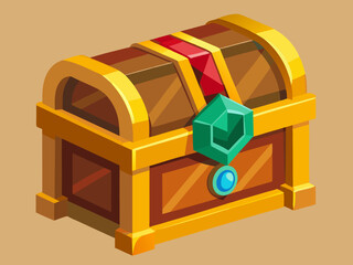 treasure chest with coins