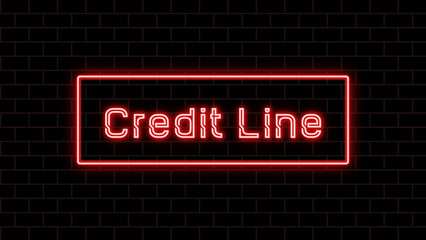 Credit Line のネオン文字