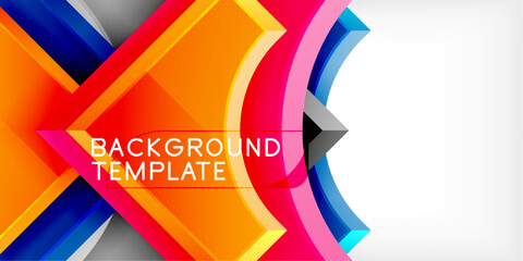 Square, arrow shapes with round elements Vector Illustration For Wallpaper, Banner, Background, Card, Book Illustration, landing page