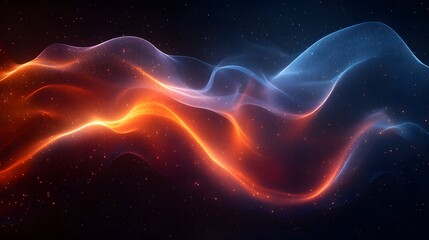 Fototapeta premium Surreal digital painting with generative AI, abstract waves of color, immersive shapes, artistic innovation, neon glow