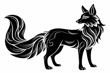 Fototapeta premium Cunning Fox Silhouette Design