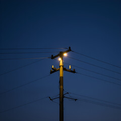 pylon against blue sky