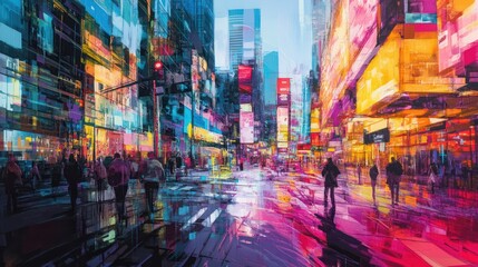 City pulse. harmonious mix of urban lifestyle and modern architecture in a vibrant metropolis