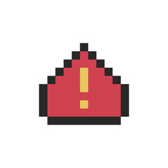 Obraz premium warning sign symbol pixel art
