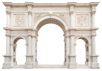Obraz premium PNG Architecture photo of a arch white background sculpture building.