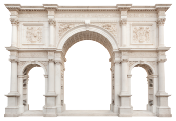 PNG Architecture photo of a arch white background sculpture building.