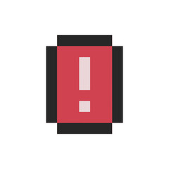 warning sign symbol pixel art