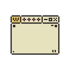 windows ui frame pixel art