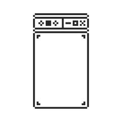 windows ui frame pixel art