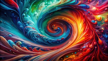 Fototapeta premium A swirling vortex of vibrant colors creates an abstract masterpiece, capturing the essence of dynamic movement and artistic expression.