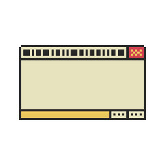 windows ui frame pixel art