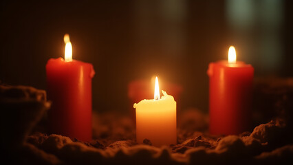 Light the candle on Christmas Eve to symbolize hope and spiritual renewal during the Advent season.