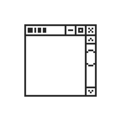 windows ui frame pixel art