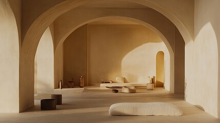 Modern Minimalist Interior with Soft Natural Light