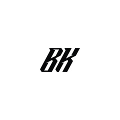 BK monogram logo design letter text name symbol monochrome logotype alphabet character simple logo