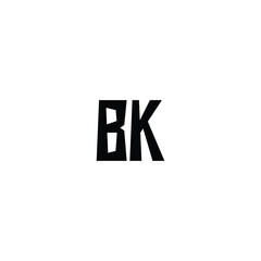 Obraz premium BK monogram logo design letter text name symbol monochrome logotype alphabet character simple logo