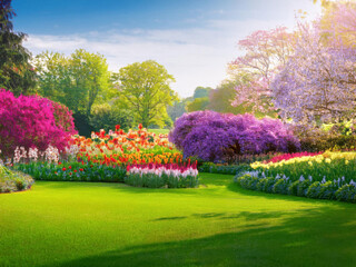flower garden in the park