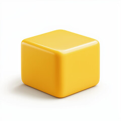 Fototapeta premium A block of yellow butter with a cut piece, ideal for cooking, baking, or spreading. Freshness captured in a simple illustration.
