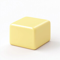 Fototapeta premium A block of yellow butter margarine isolated on transparent background