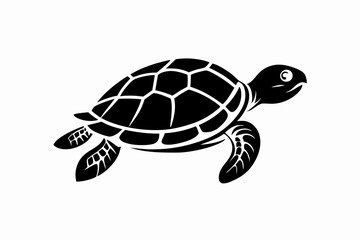 Serene Turtle Silhouette Design