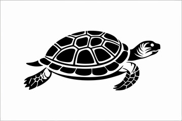 Serene Turtle Silhouette Design