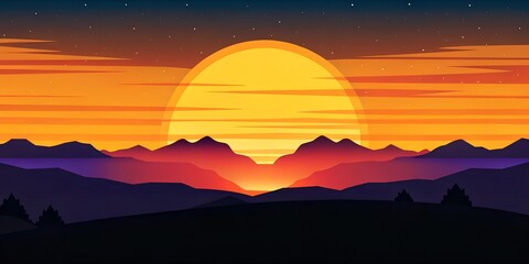 sunset, sunrise, nature, landscape, mountains, light, golden hour, peaceful, dramatic sky, silhouette, scenic, horizon, clouds, inspiration, tranquility