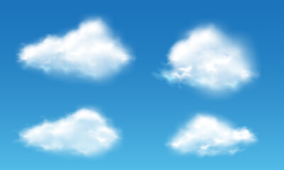 Obraz premium Cloud set blue