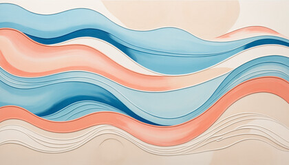 Wavy abstract background with colorful waves