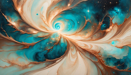 Obraz premium Spiral galaxy in space