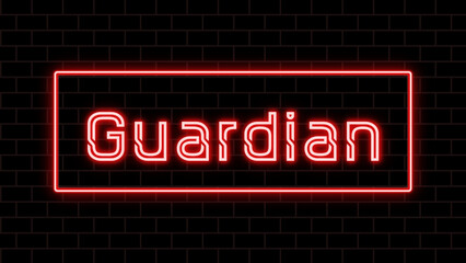 Guardian のネオン文字